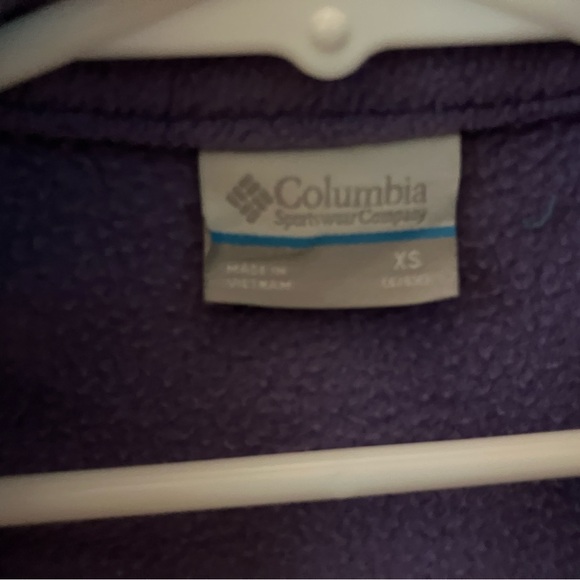 Columbia Deep Purple Fleece Jacket girls XS/6 - Picture 3 of 4